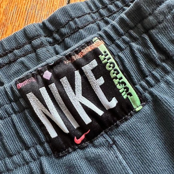 Nike Retro Men Grey Stonewash Faded‎ Swoosh Logo High Rise Jogger Sweatpants - Picture 5 of 6